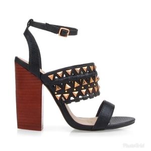 Privileged Black Studded Sandals Shoes Size 8